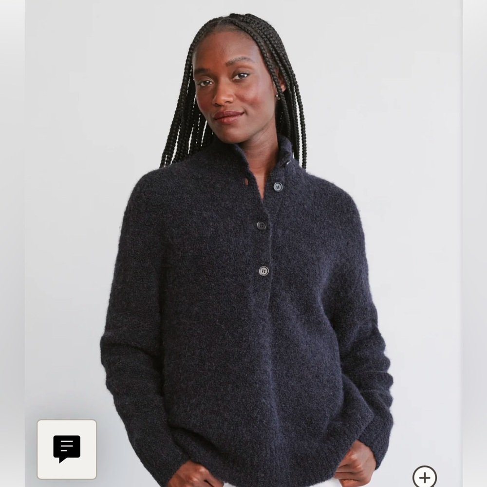Jenni Kayne Black Boucle Sweater, XS